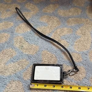 Black Coach Lanyard ID Holder